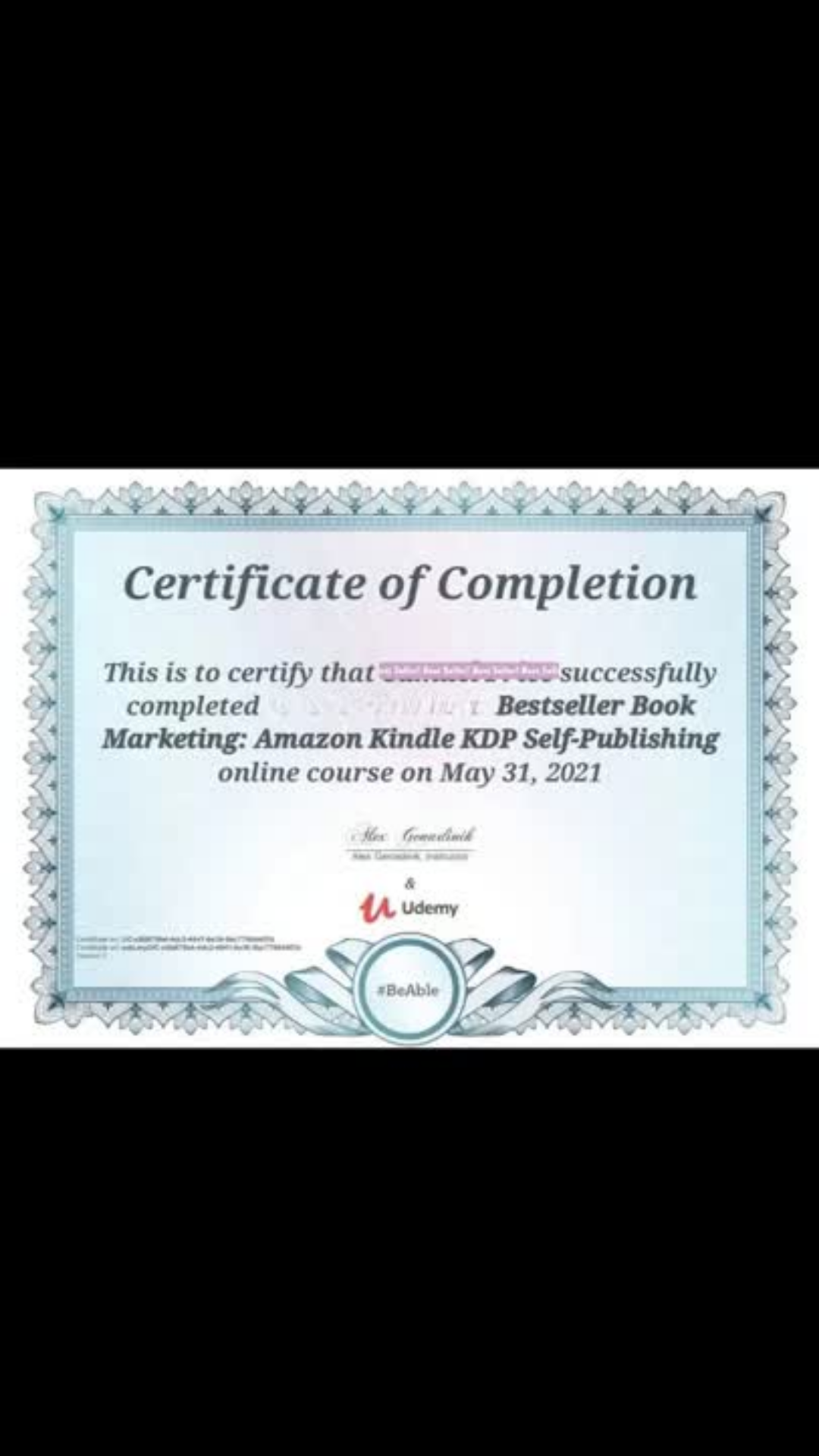 Creative Certification Exam