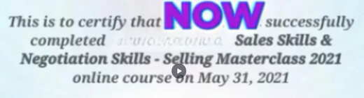 Sales Skills & Negotiation Skills - Selling Masterclass 2021