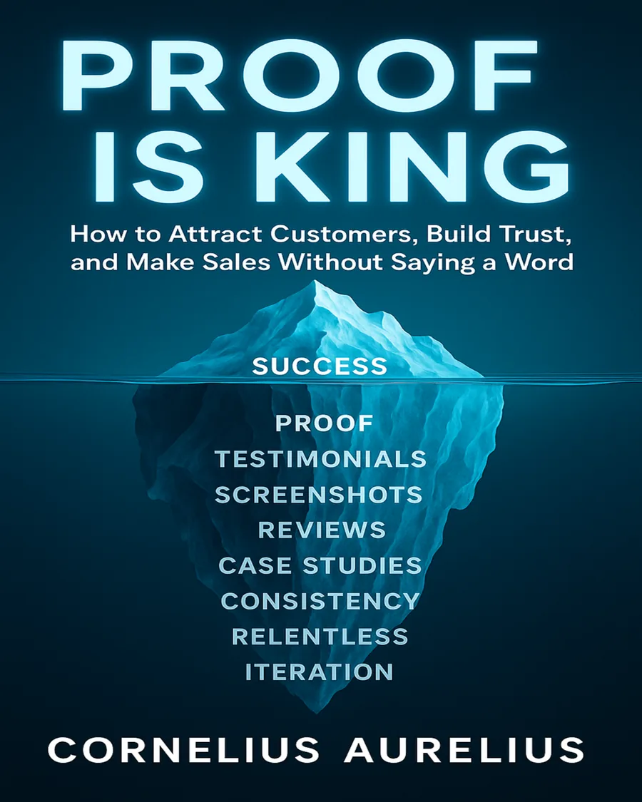 Proof Is King promotional website example built by KRONATRIX AI for Cornelius Aurelius